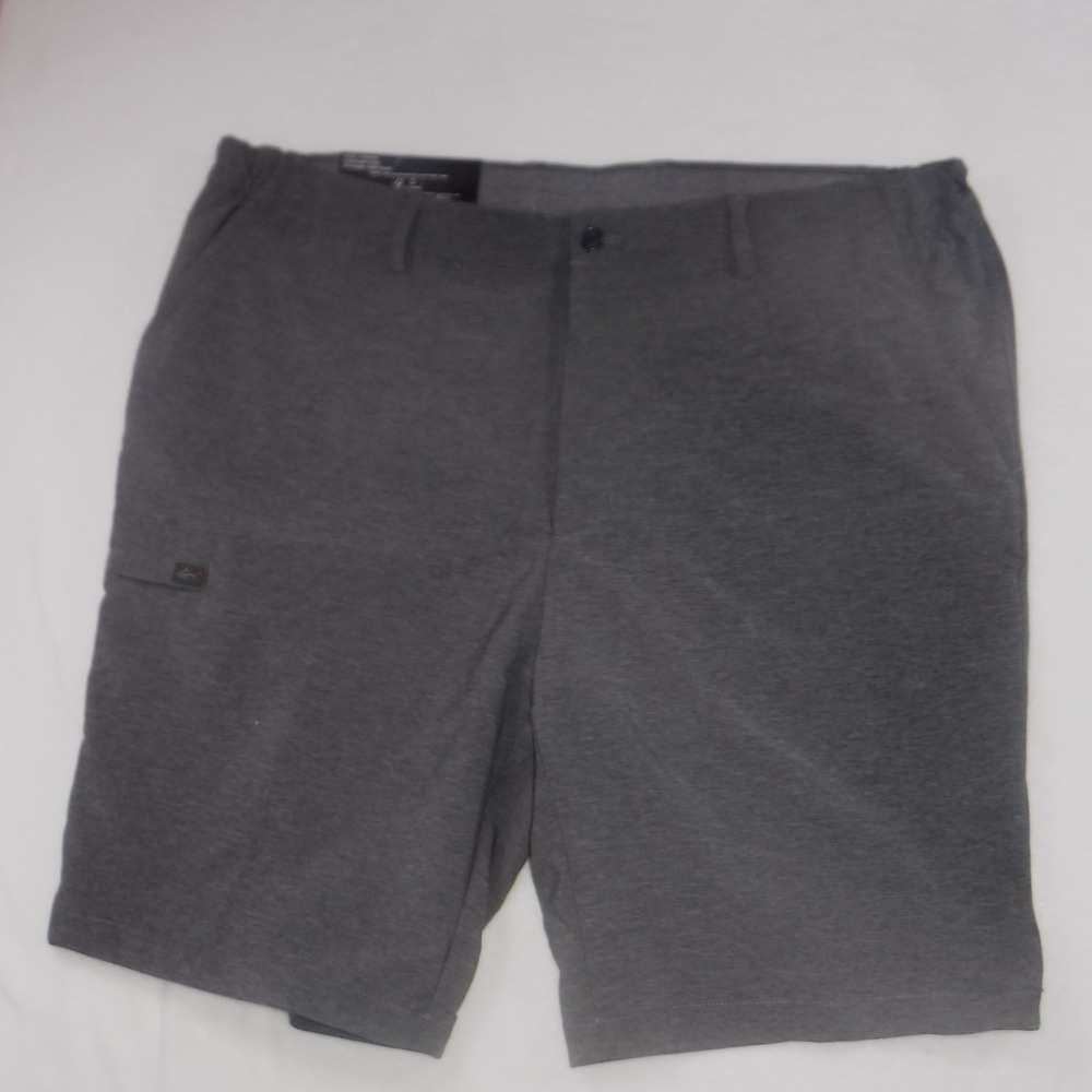 Greg Norman Mens Performance Cargo Shorts Gray Stretch Waist Size 38 NWT